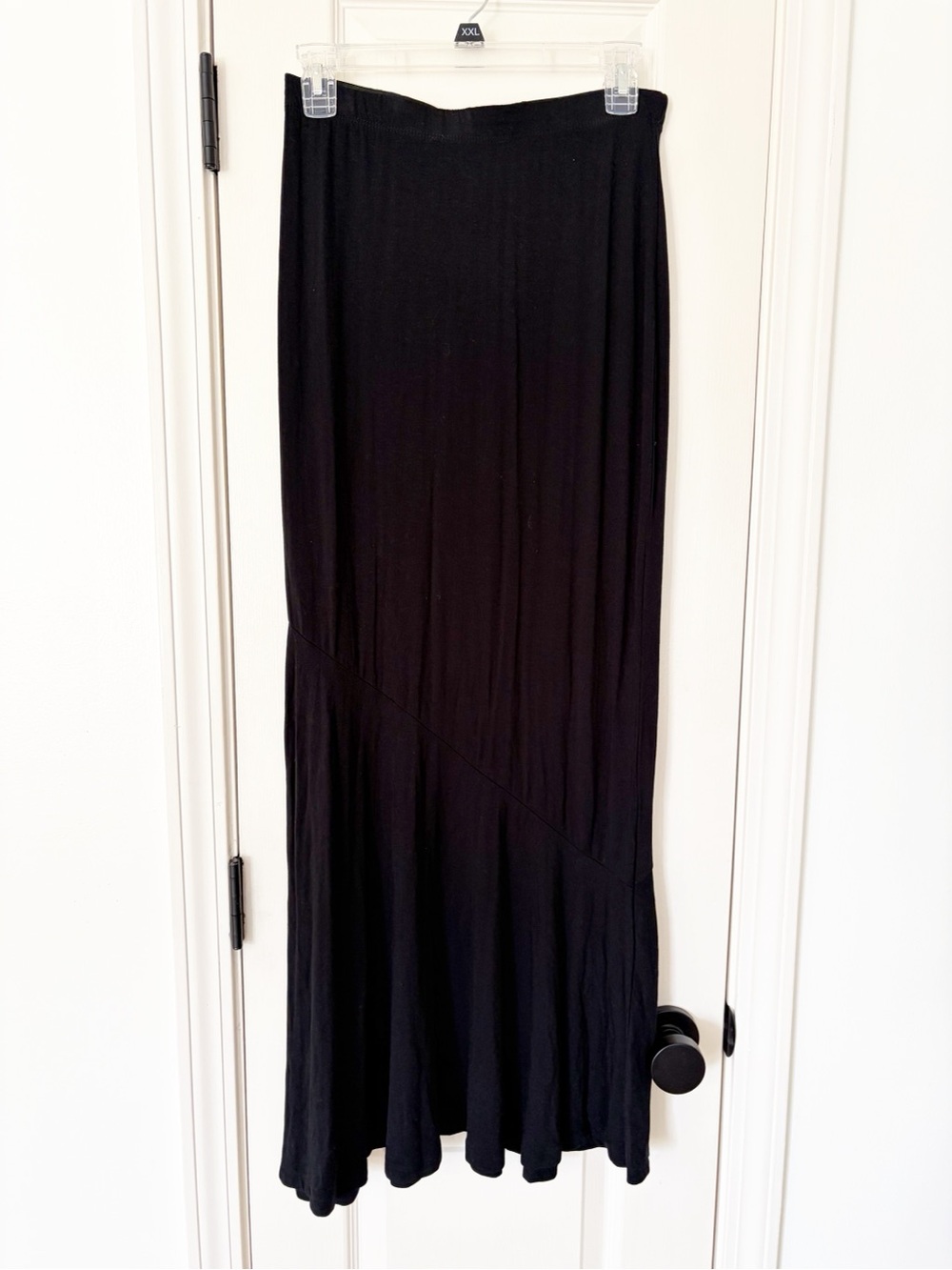 Small - Black Women's Maxi Skirt - Lightweight Flowing Design